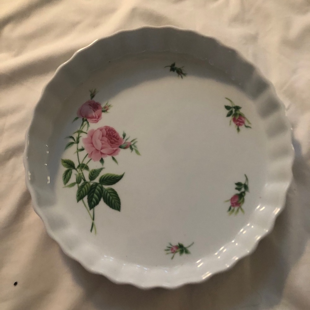NWOT VINTAGE CHRISTINE HOLM PORCELAIN TART DISH